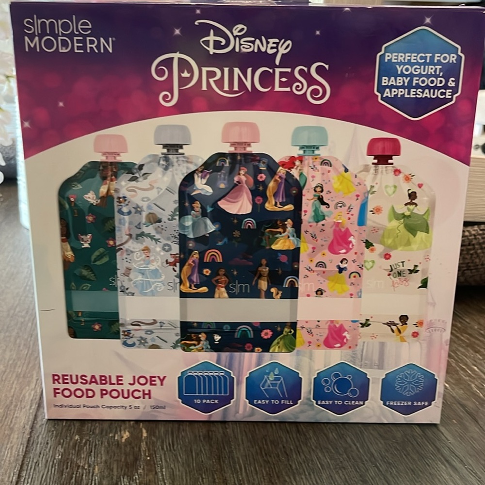 Disney princess reusable Joey food pouch.